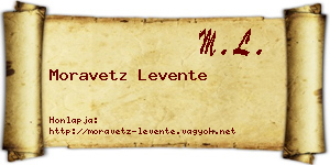 Moravetz Levente névjegykártya