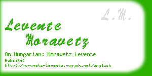 levente moravetz business card